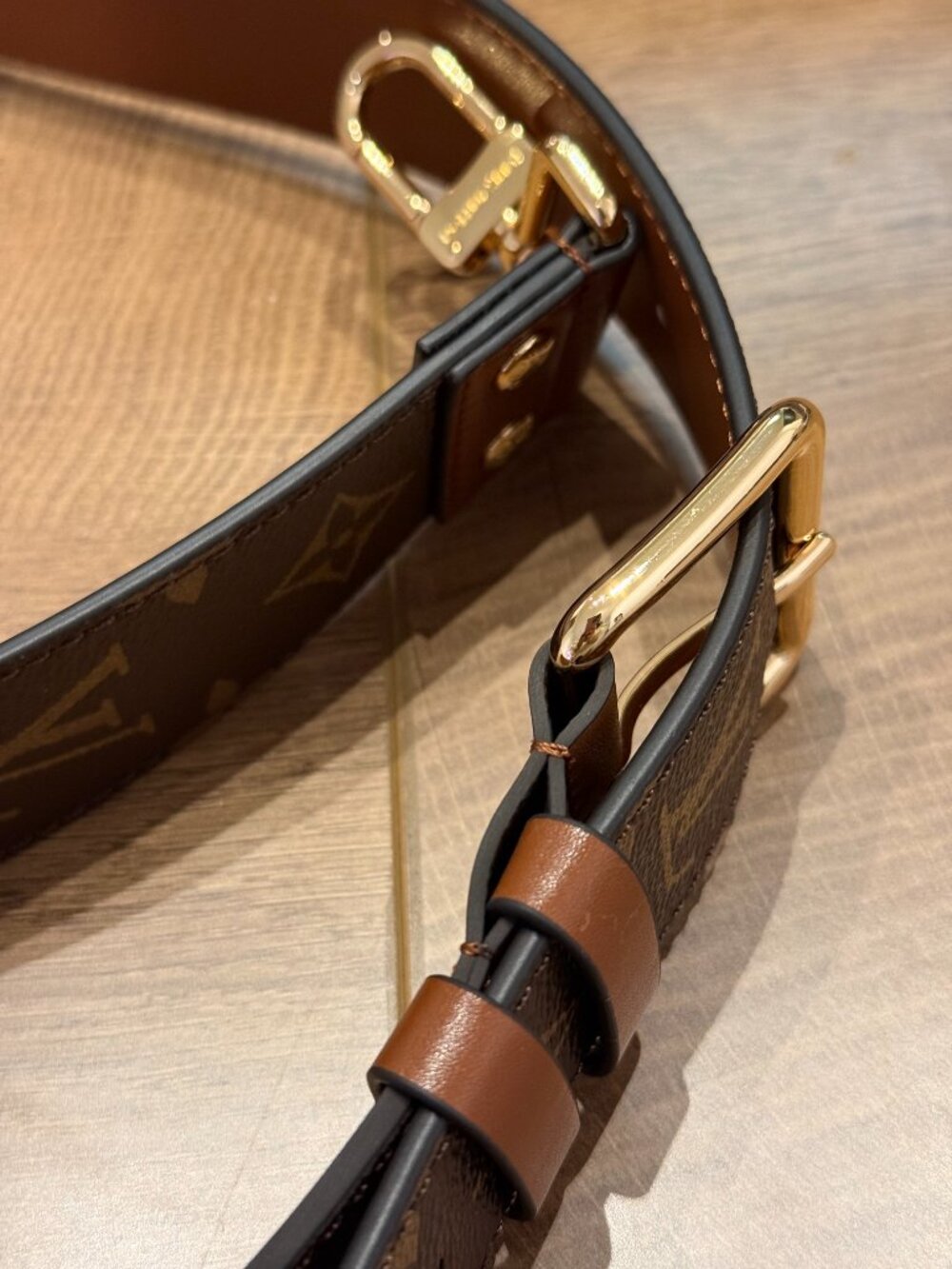 Louis Vuitton Monogram Wide Adjustable Bag Shoulder Strap ~120cm Gold Hardware - Picture 9 of 15